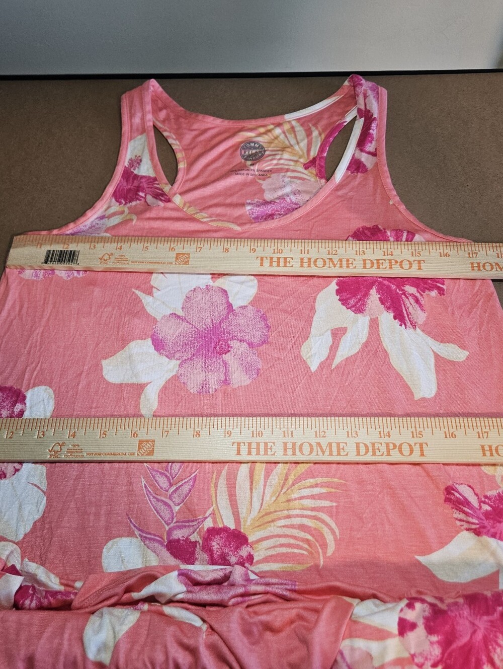 0075 Tommy Bahama Relax Tropical Floral Maxi Dress Peach Island Resort Medium - Picture 10 of 13